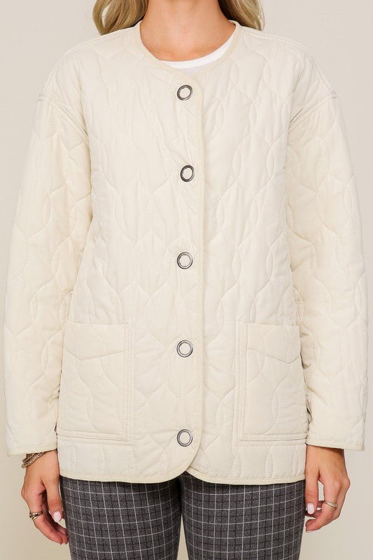 Quilted Puffer Jacket with Pockets - Mack & Harvie