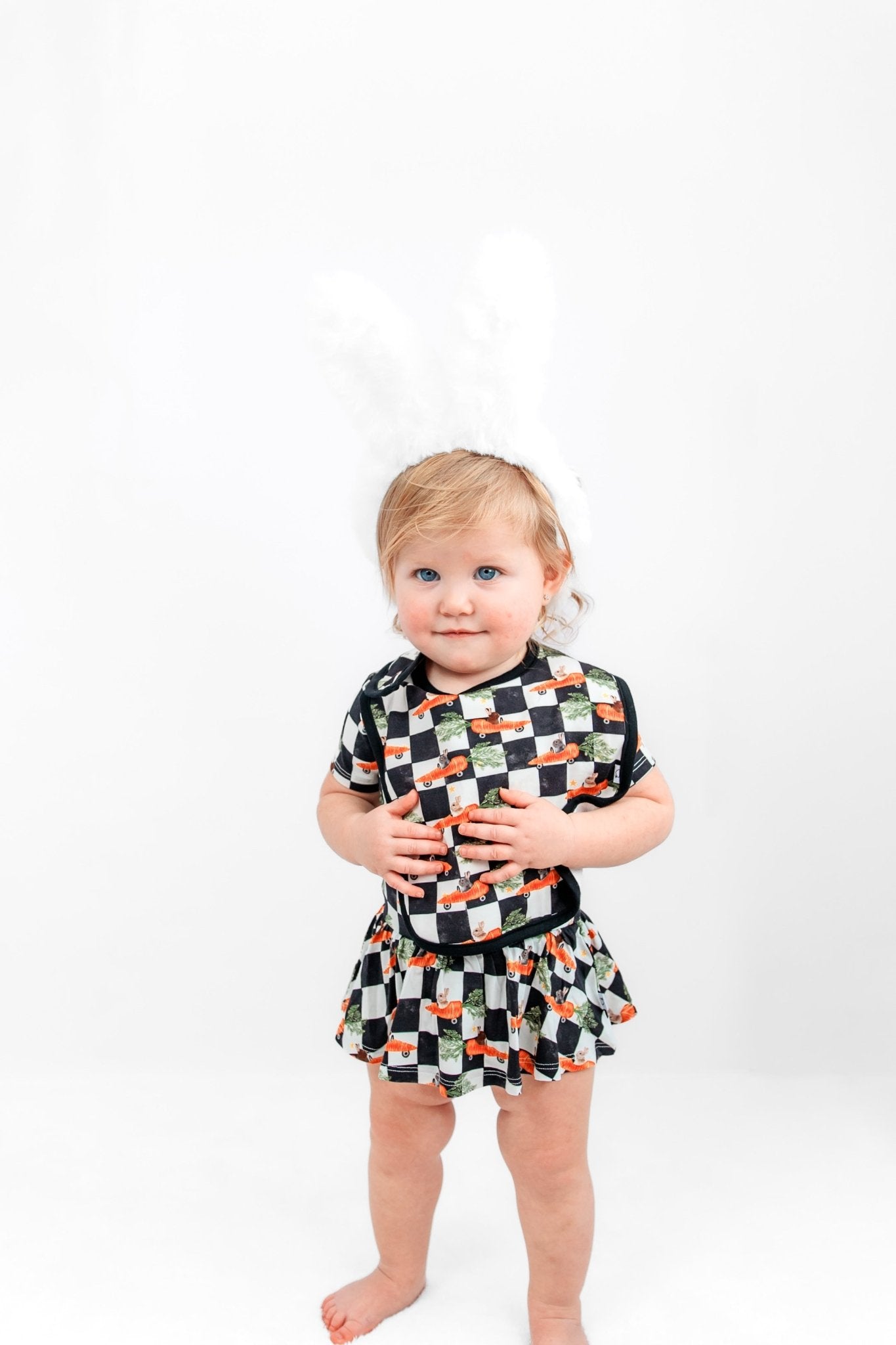 RACING CARROT CHECKERS DREAM BODYSUIT DRESS - Mack & Harvie