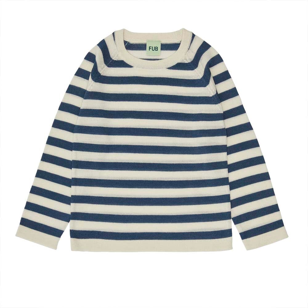 Raglan Striped Sweater - Ecru/Indigo - Mack & Harvie