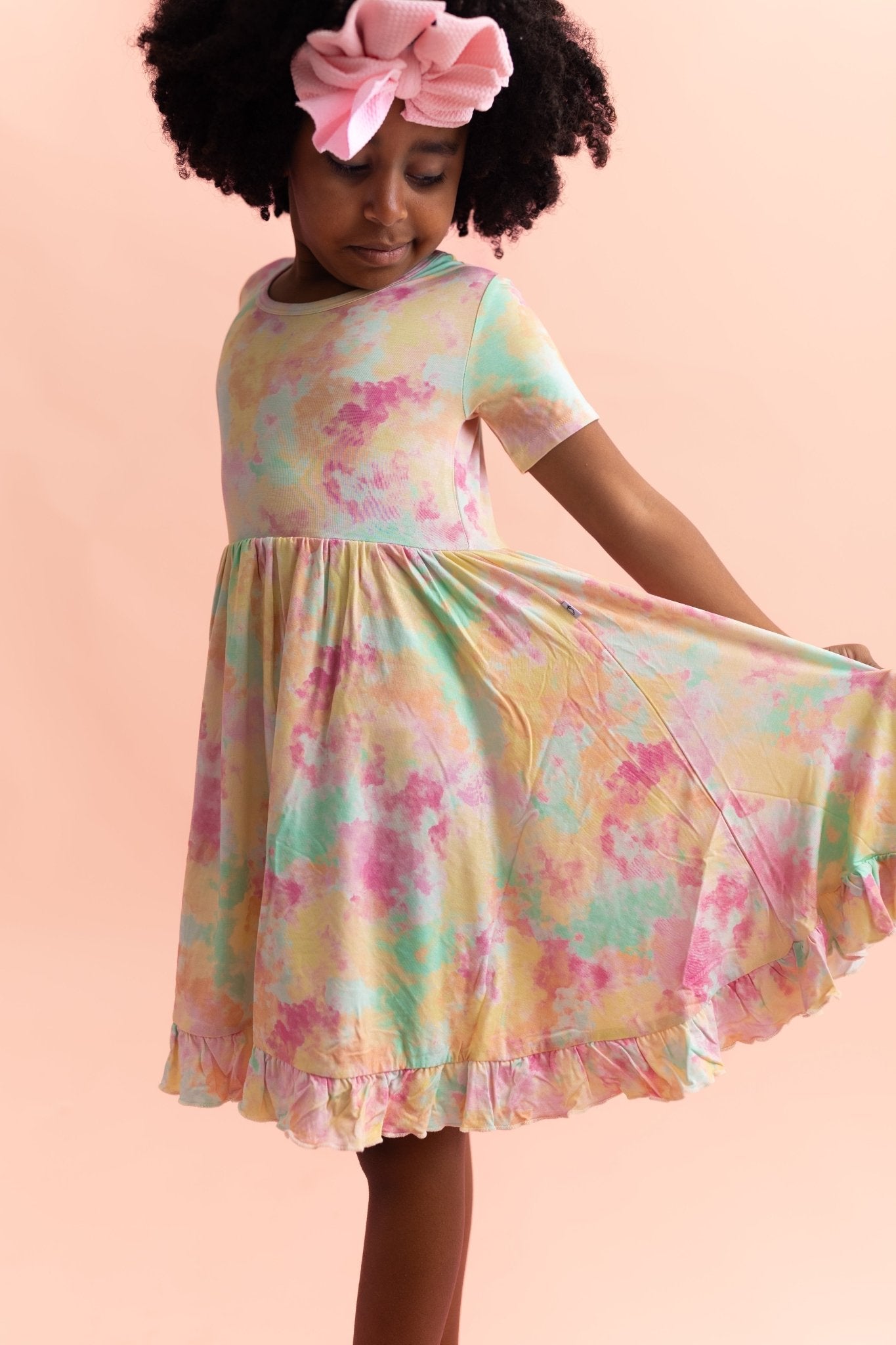 RAINBOW CLOUDS DREAM RUFFLE DRESS - Mack & Harvie