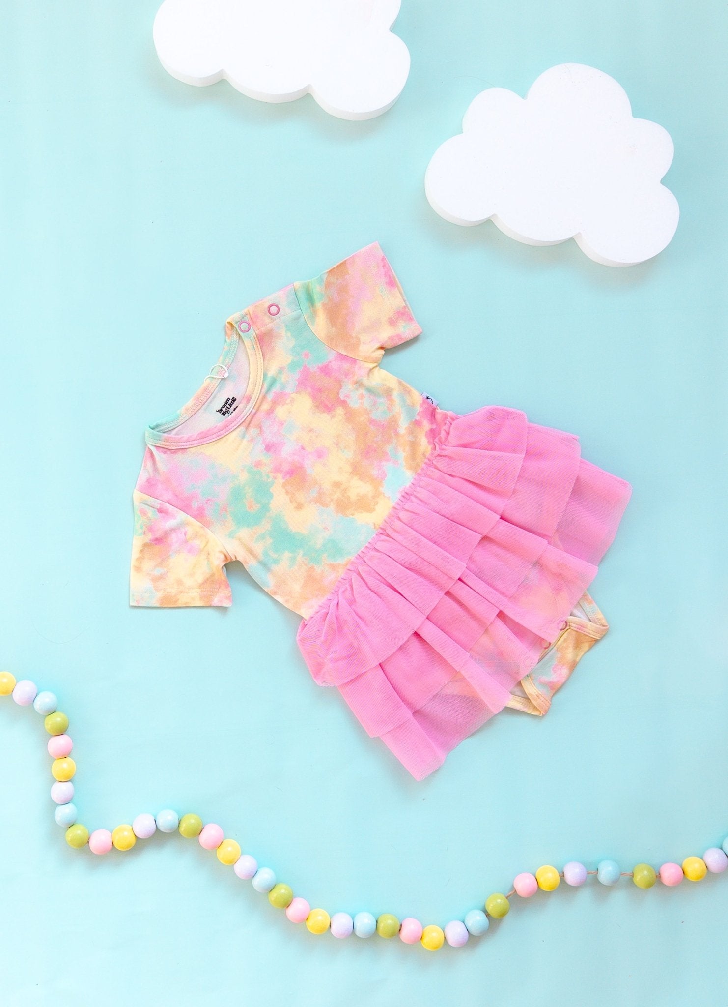 RAINBOW CLOUDS DREAM TUTU BODYSUIT DRESS - Mack & Harvie