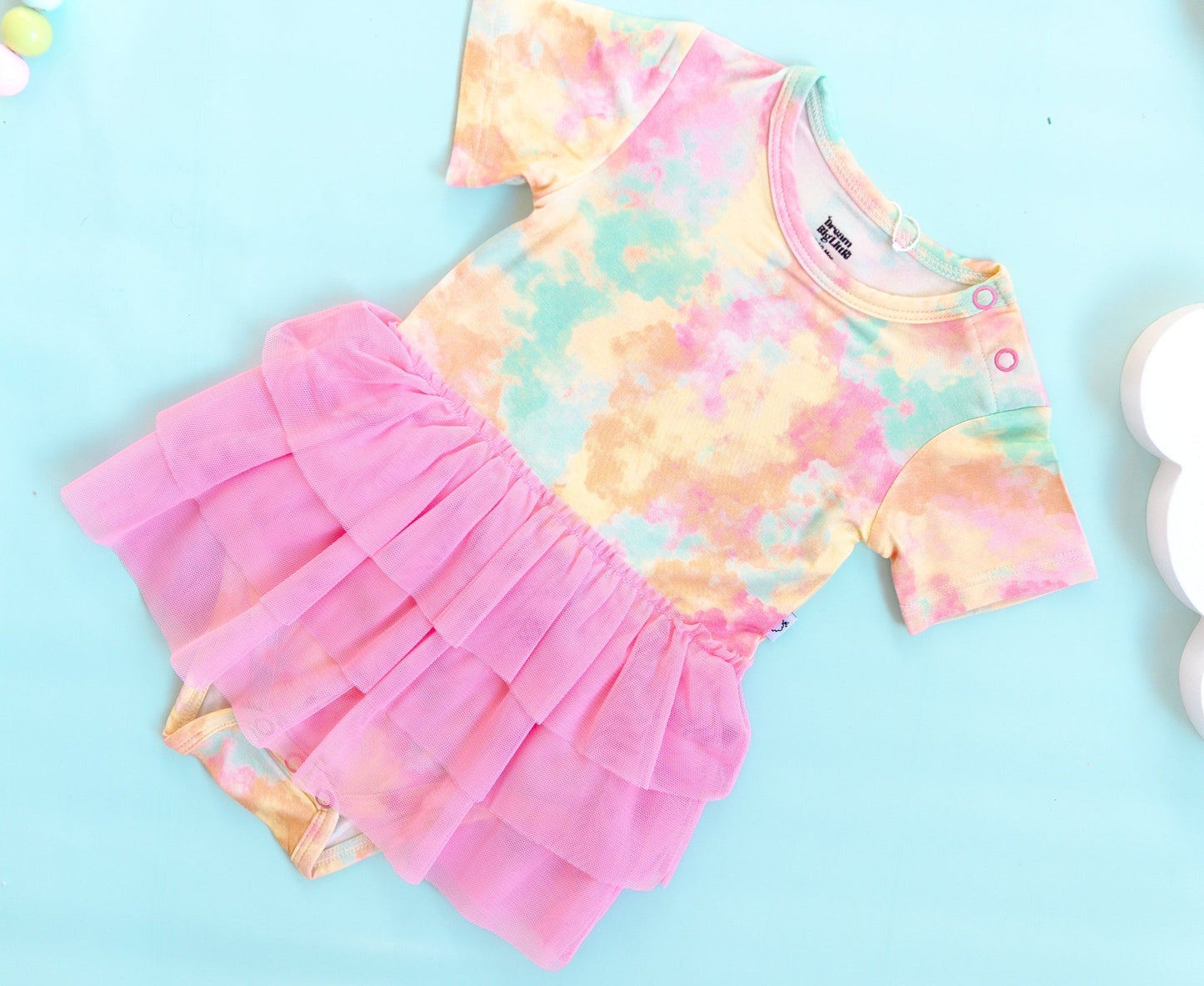 RAINBOW CLOUDS DREAM TUTU BODYSUIT DRESS - Mack & Harvie