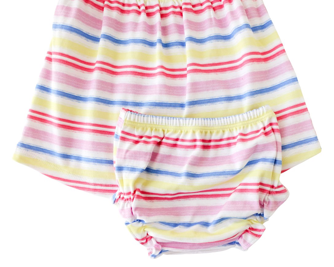 Rainbow Stripe Smocked Tank Dress - Mack & Harvie