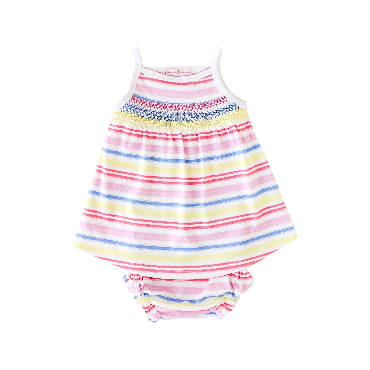 Rainbow Stripe Smocked Tank Dress - Mack & Harvie