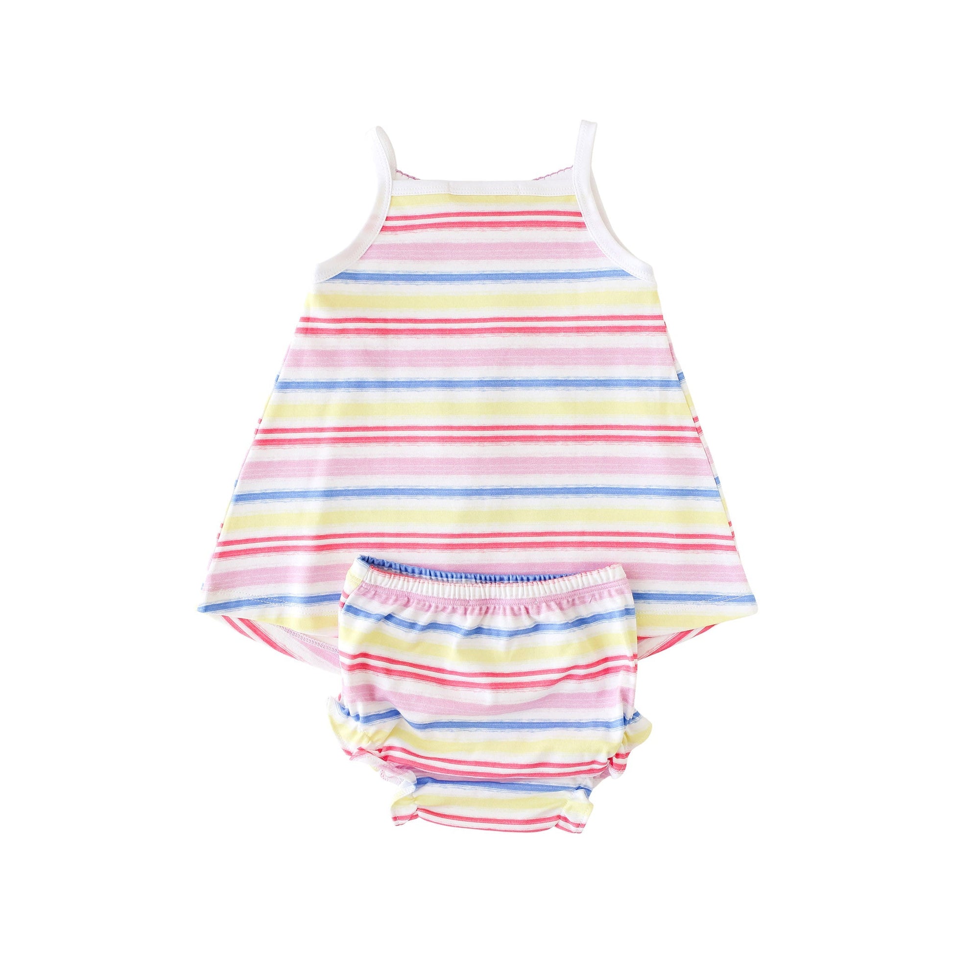 Rainbow Stripe Smocked Tank Dress - Mack & Harvie