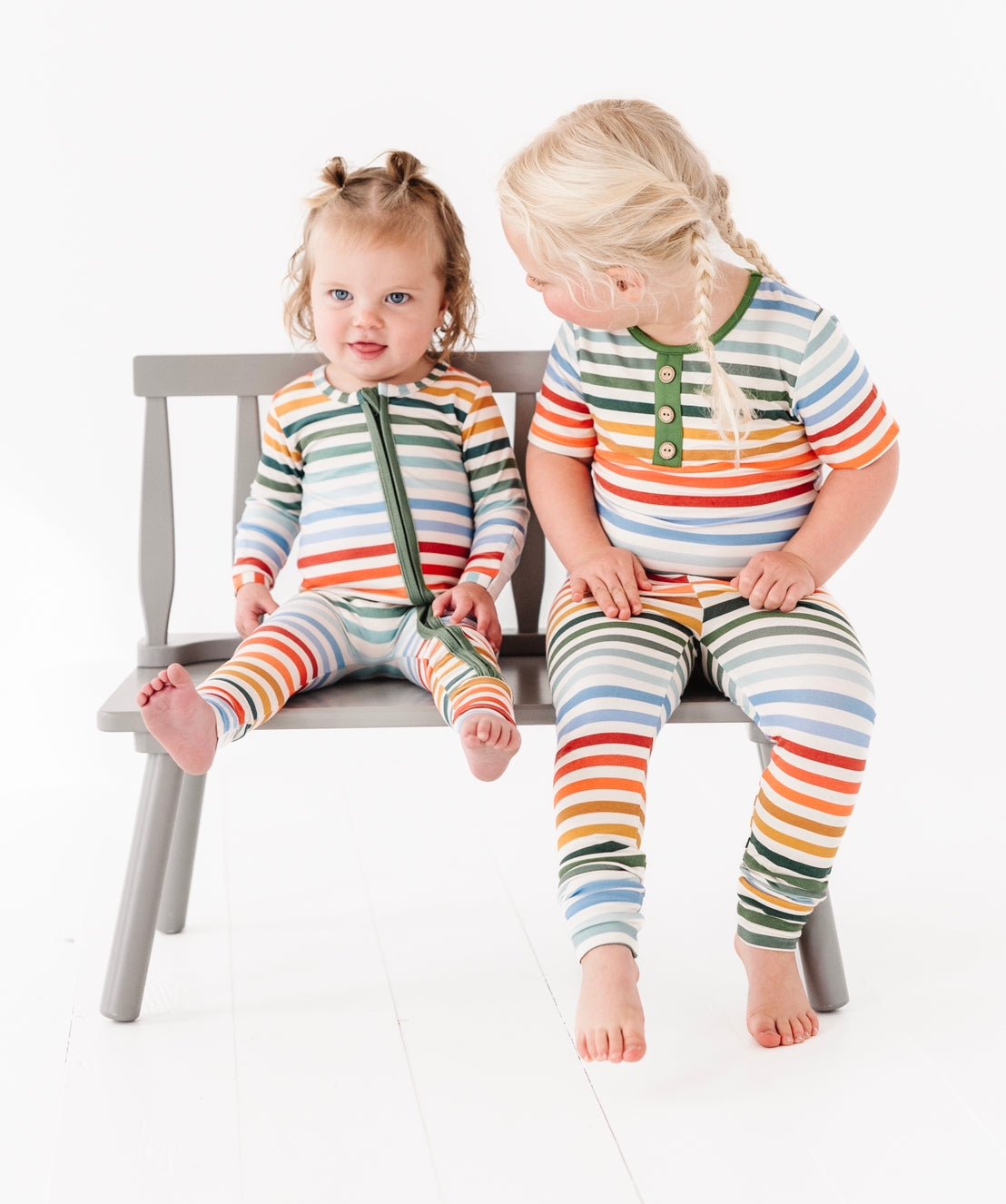 RAINBOW STRIPES | 2 - Piece Bamboo Set - Mack & Harvie