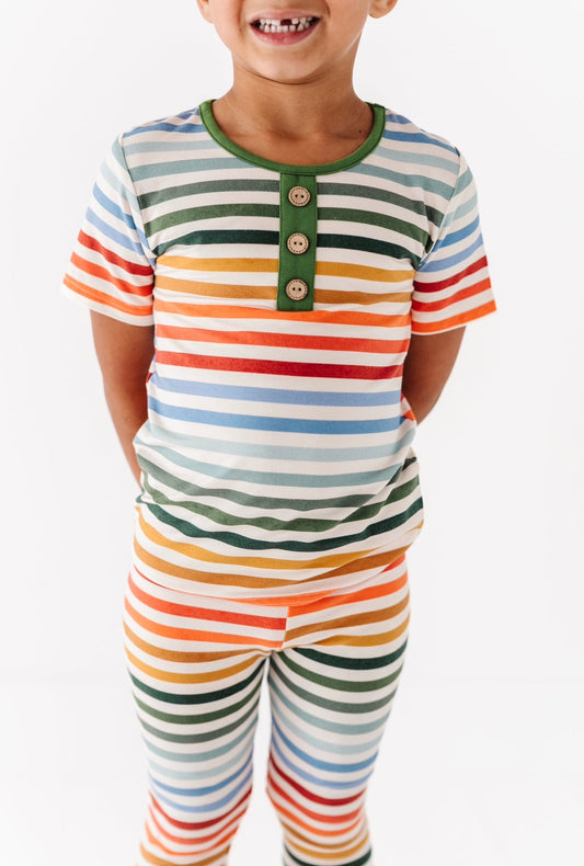 RAINBOW STRIPES | 2 - Piece Bamboo Set - Mack & Harvie