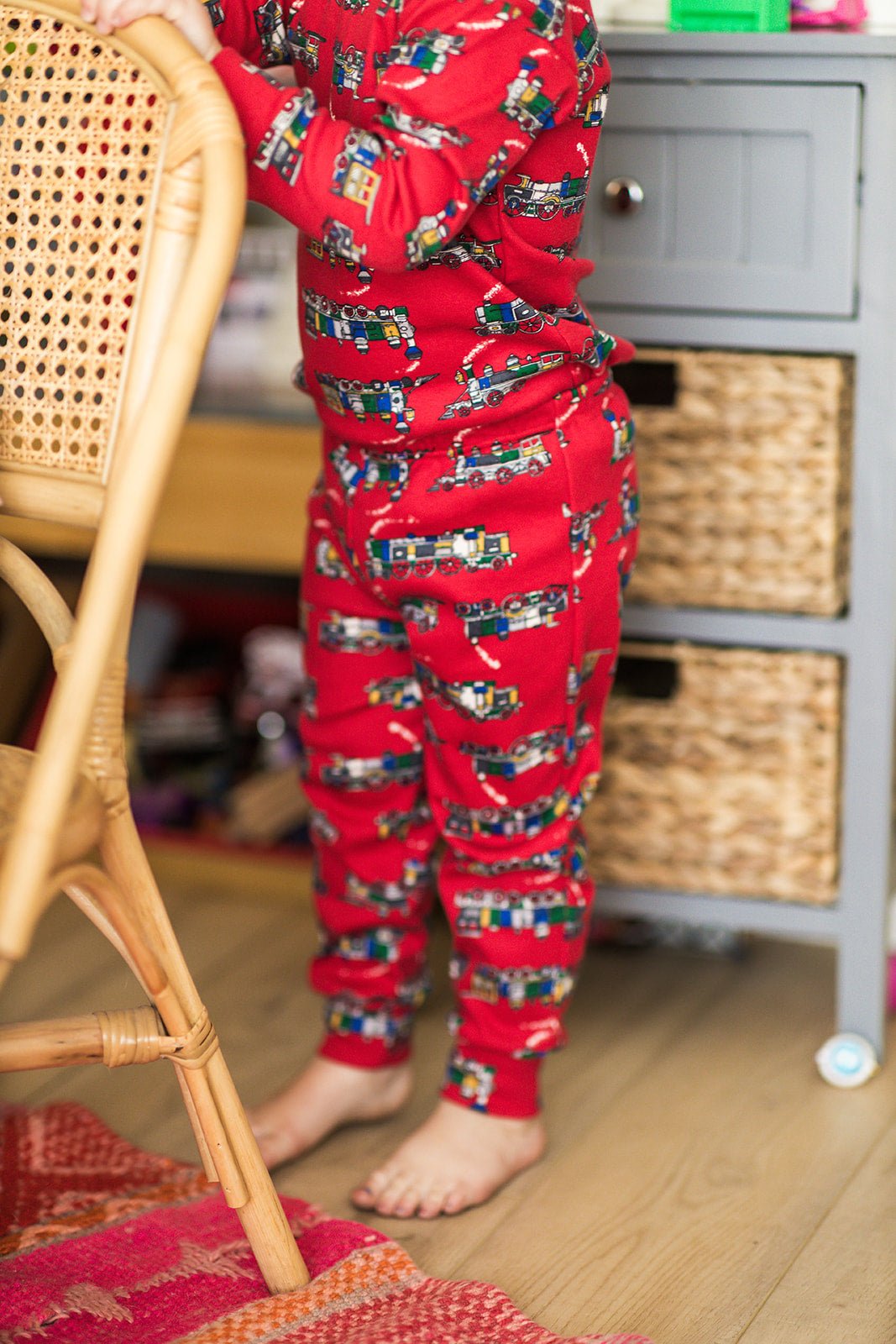 Red Choo Choo Train Two Piece PJ Set - Mack & Harvie