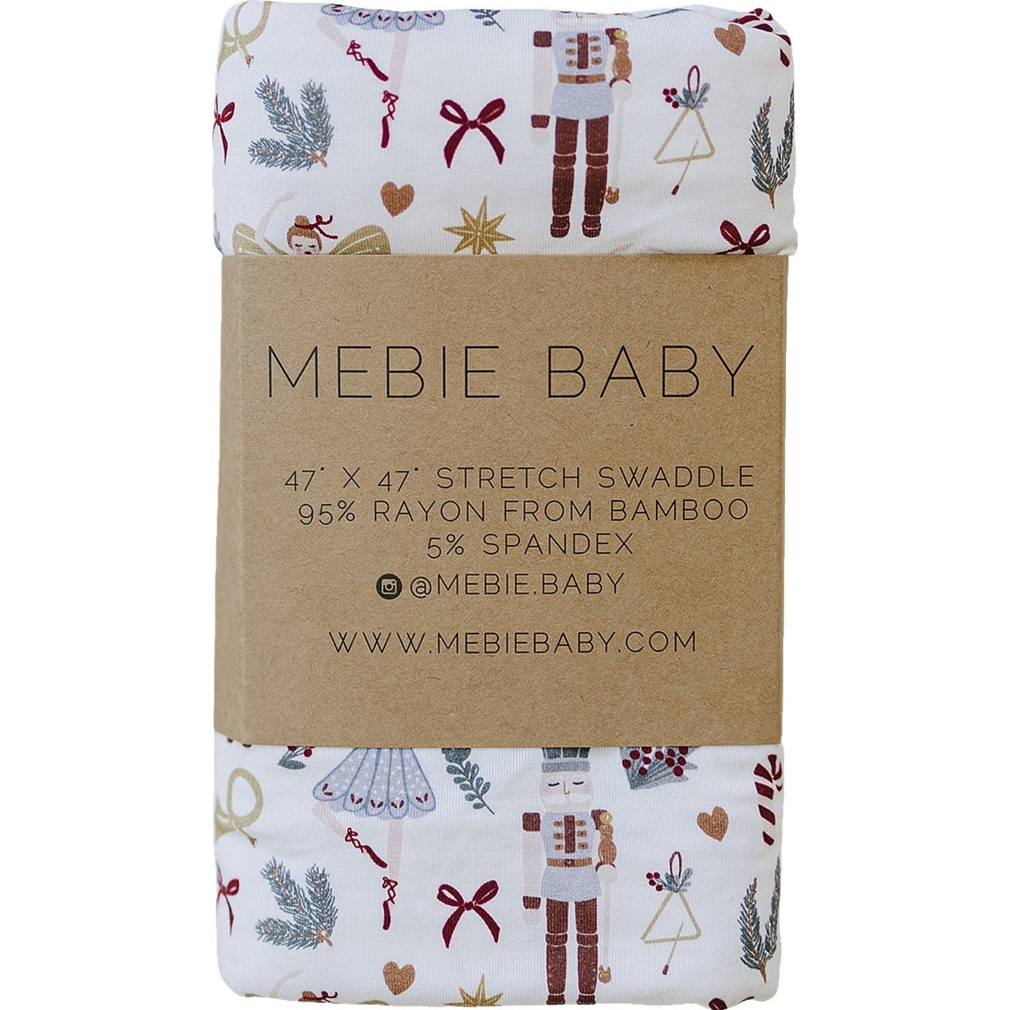 Red Nutcracker Stretch Swaddle - Mack & Harvie