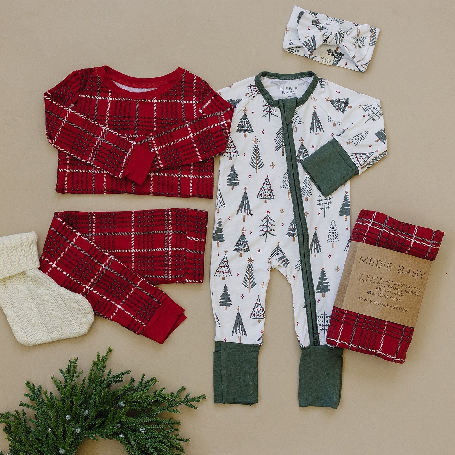 Red Plaid Bamboo Cozy Set - Mack & Harvie