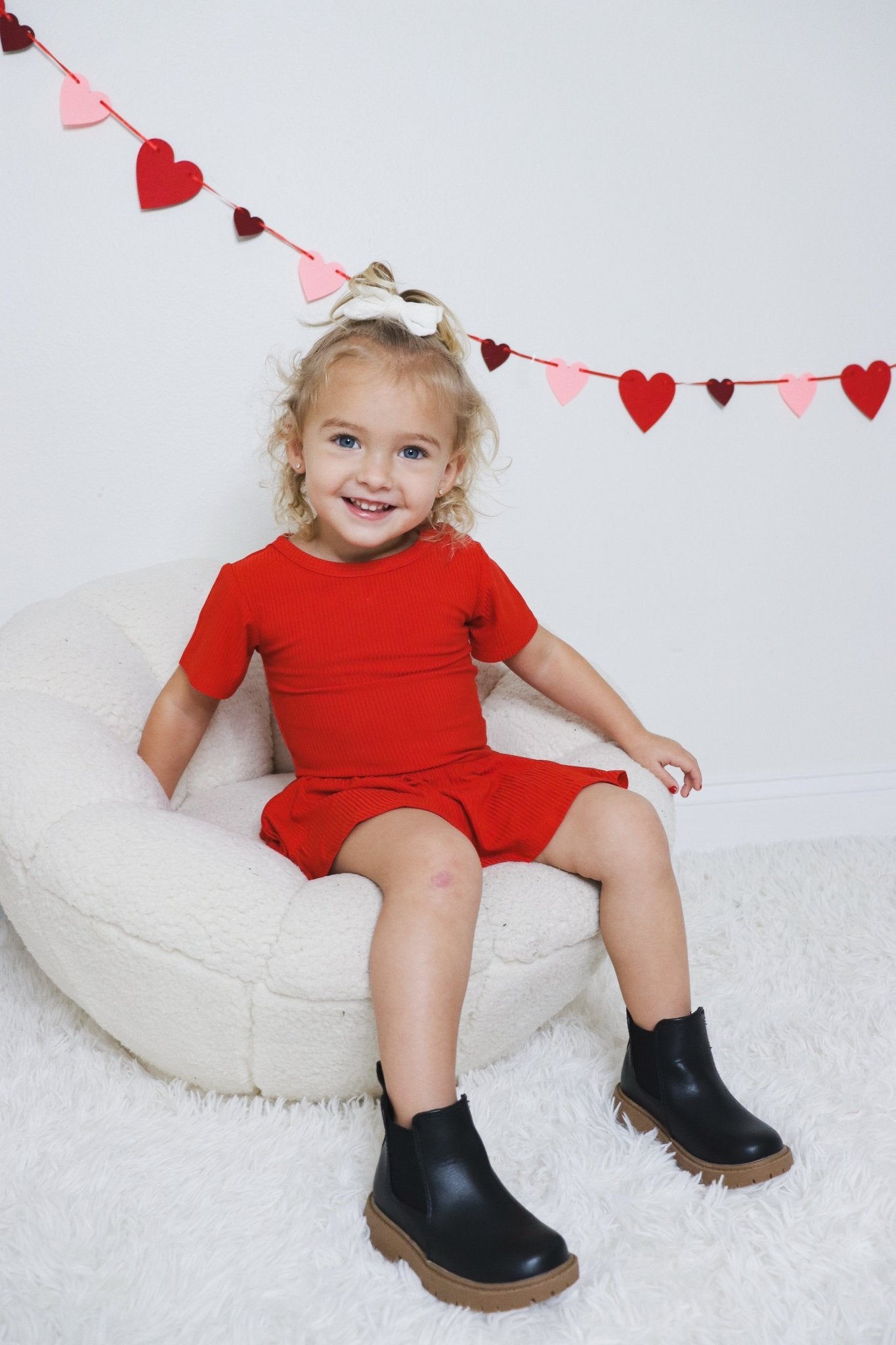 RED RIB DREAM BODYSUIT DRESS - Mack & Harvie