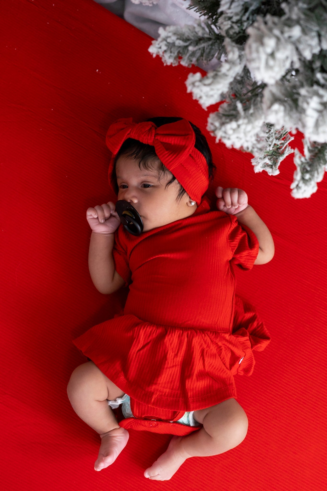 RED RIB DREAM BODYSUIT DRESS - Mack & Harvie