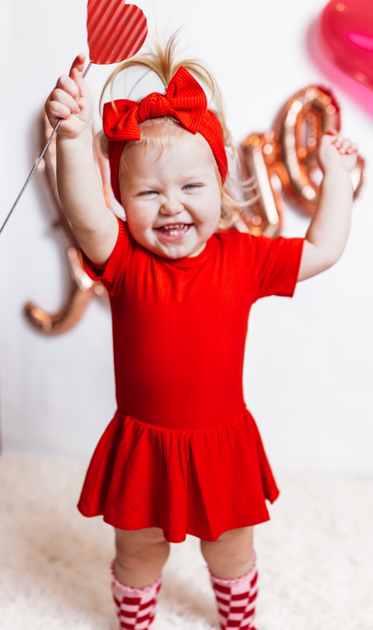 RED RIB DREAM BODYSUIT DRESS - Mack & Harvie