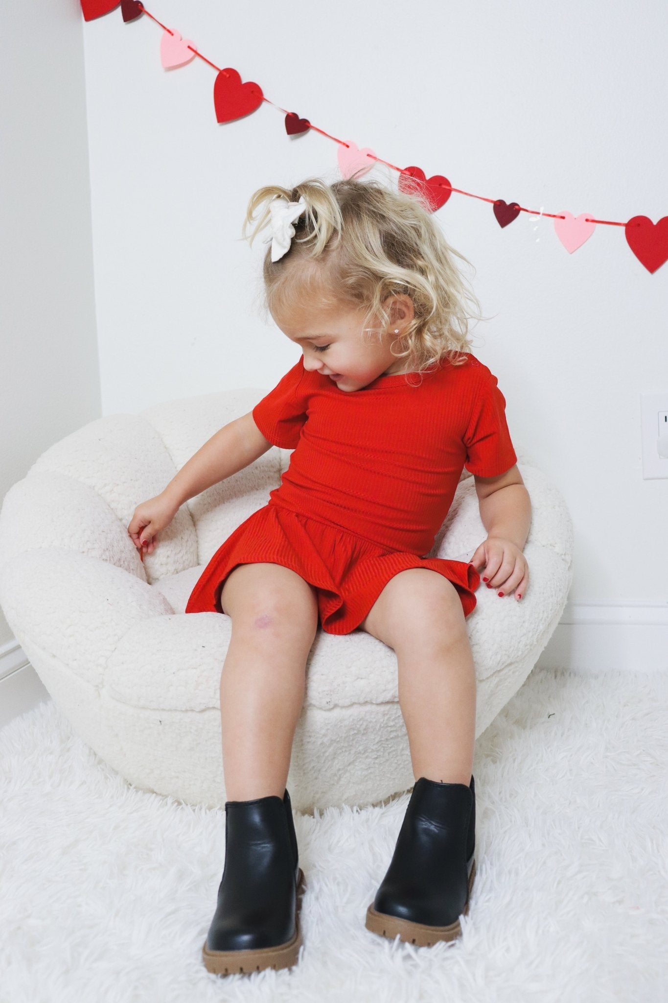 RED RIB DREAM BODYSUIT DRESS - Mack & Harvie