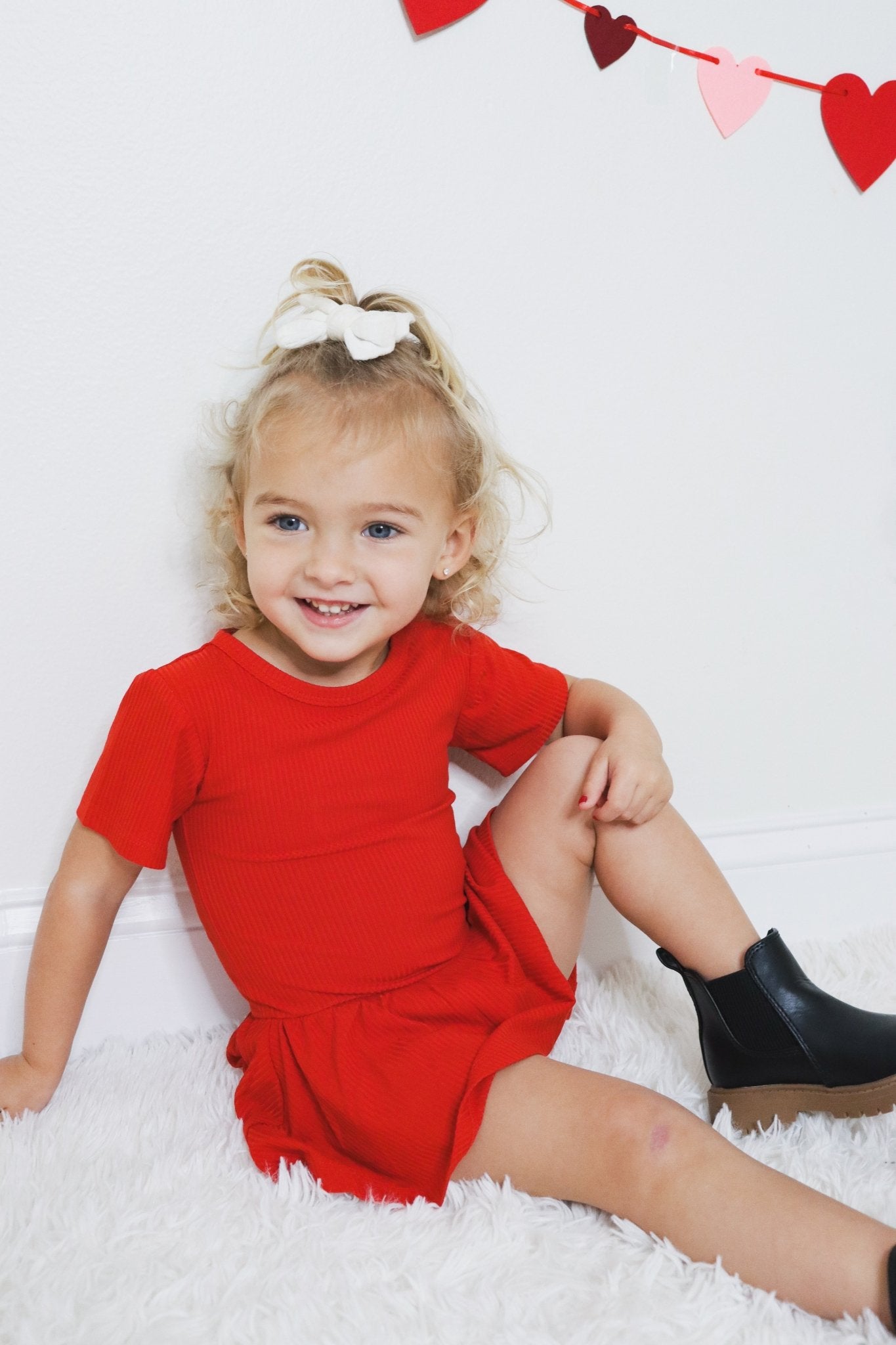 RED RIB DREAM BODYSUIT DRESS - Mack & Harvie