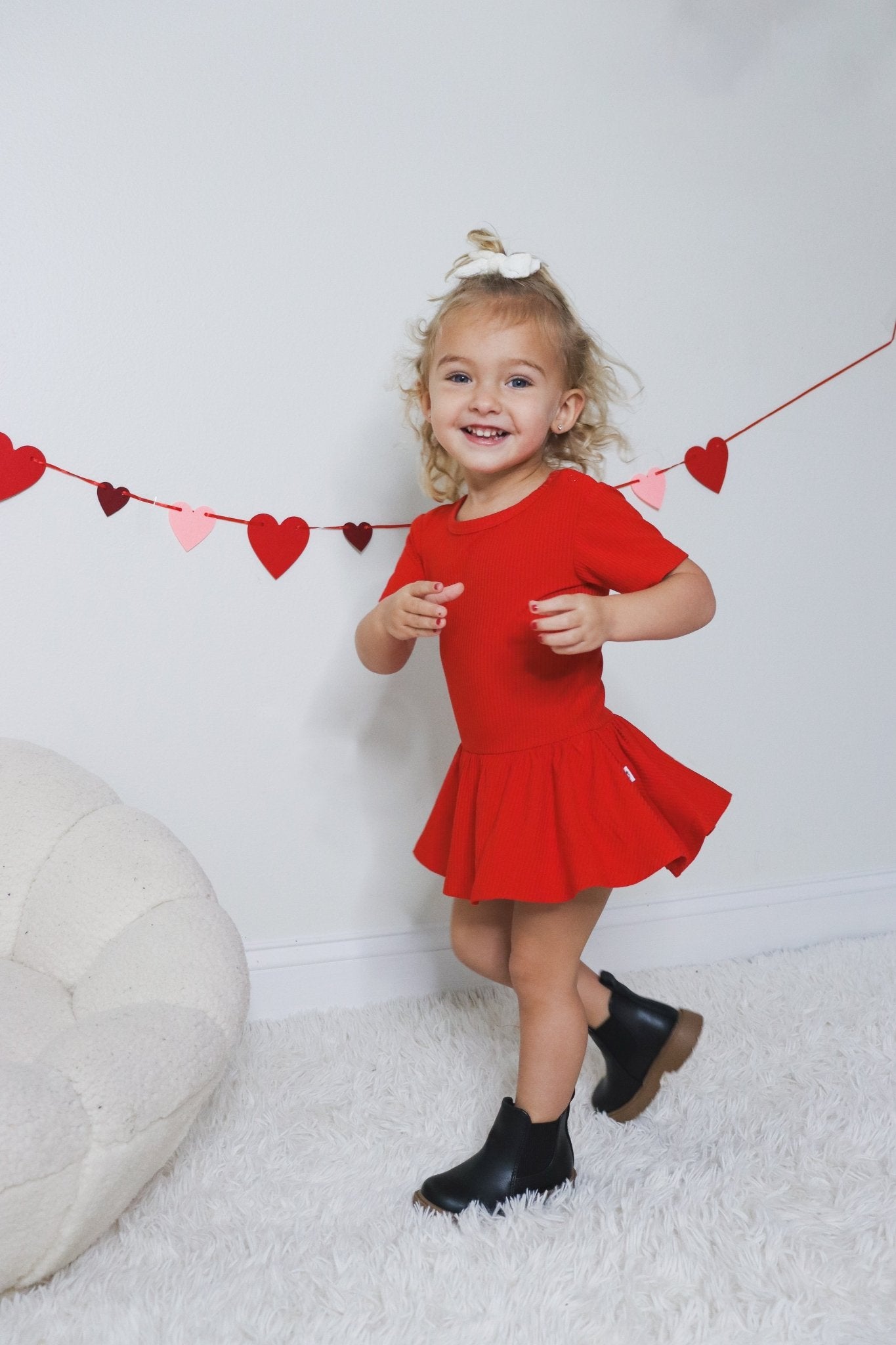 RED RIB DREAM BODYSUIT DRESS - Mack & Harvie