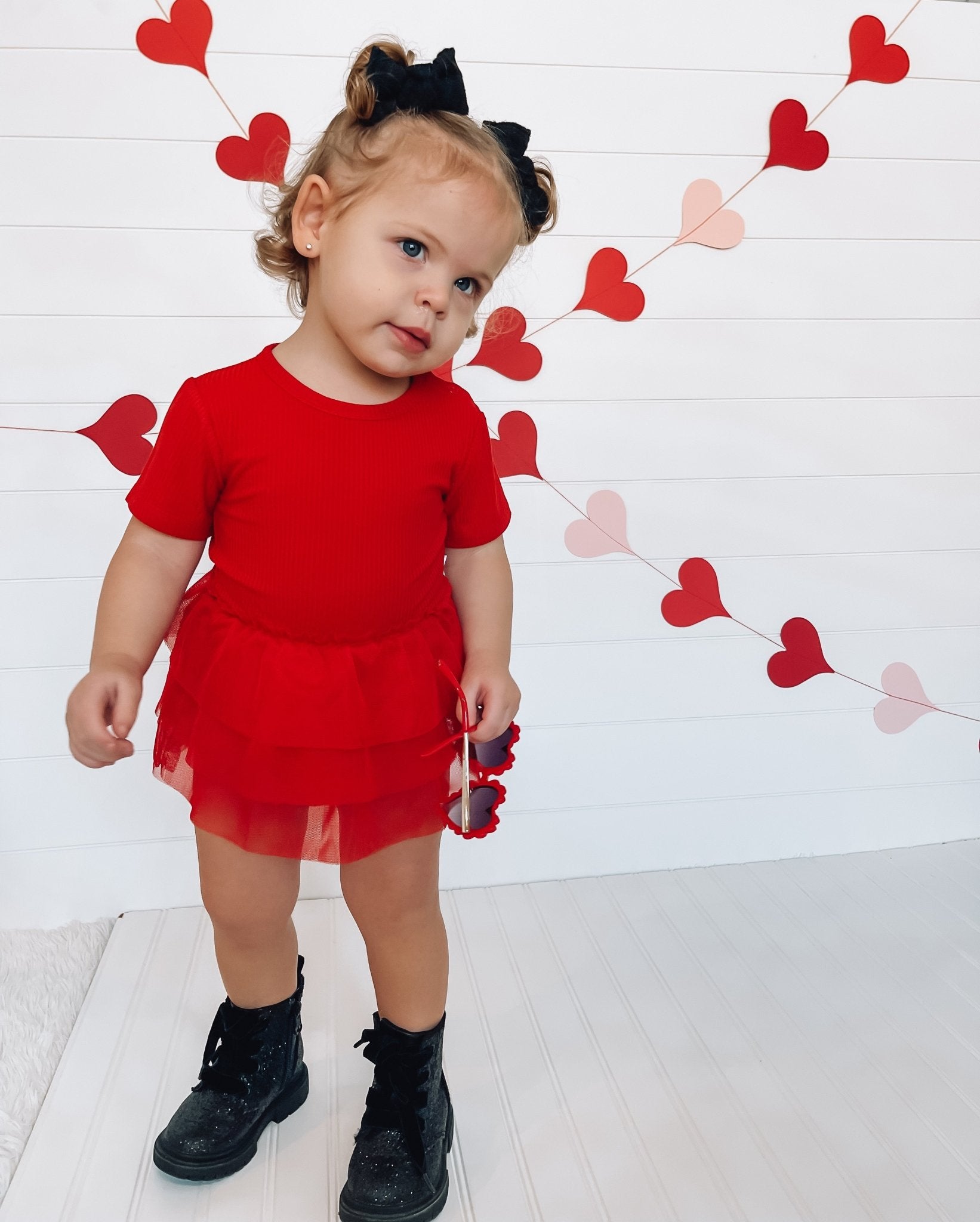 RED RIB DREAM TUTU BODYSUIT DRESS - Mack & Harvie