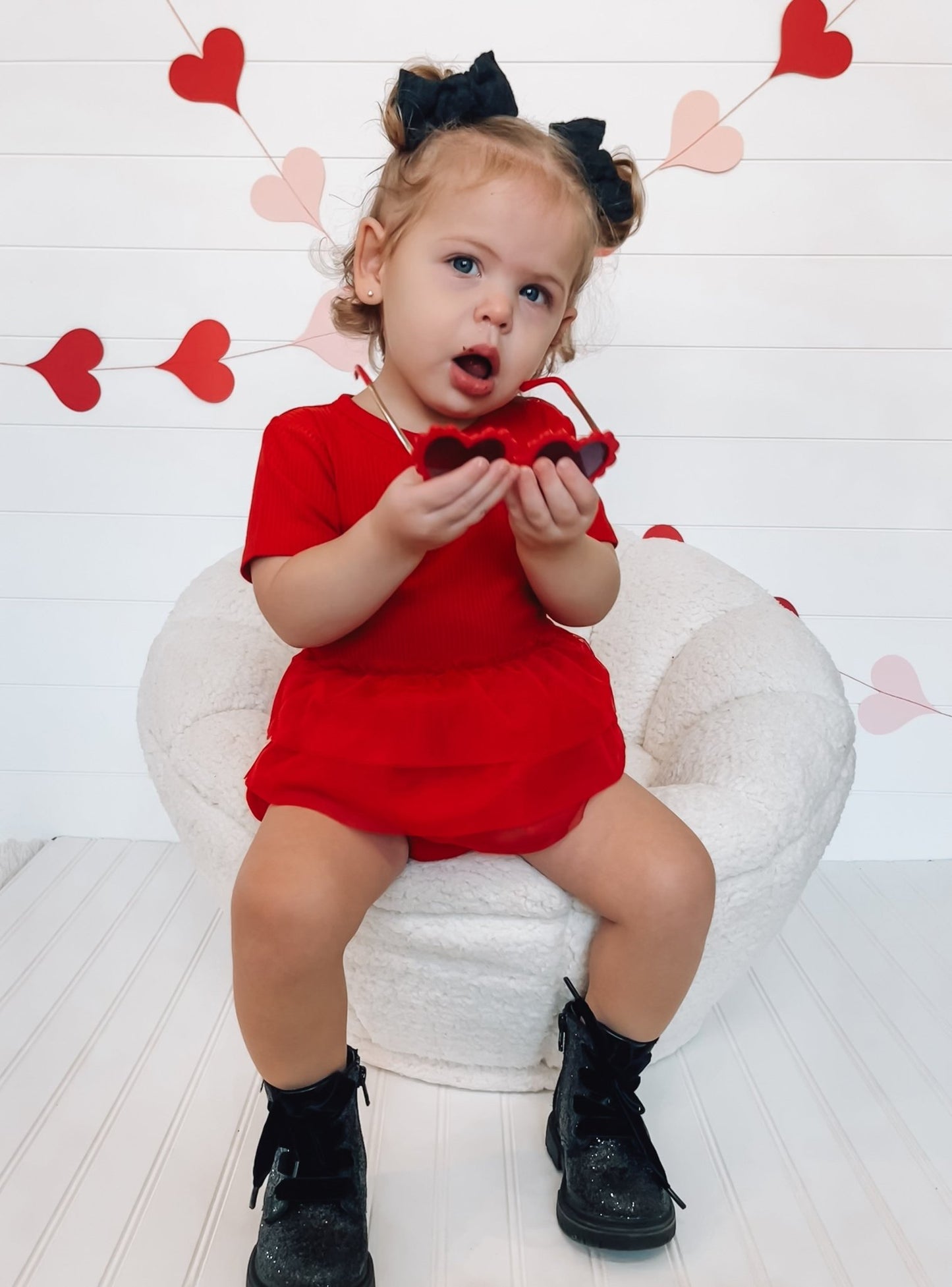 RED RIB DREAM TUTU BODYSUIT DRESS - Mack & Harvie