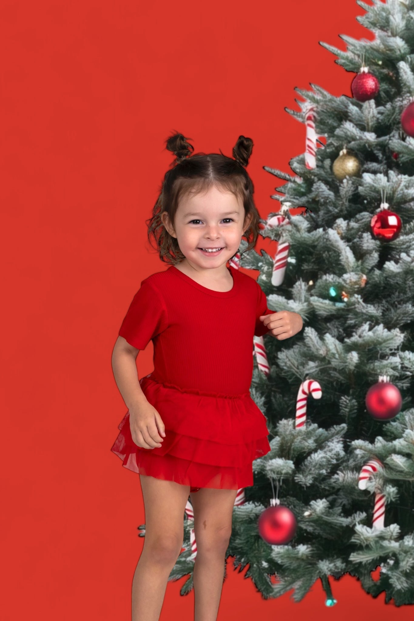 RED RIB DREAM TUTU BODYSUIT DRESS - Mack & Harvie