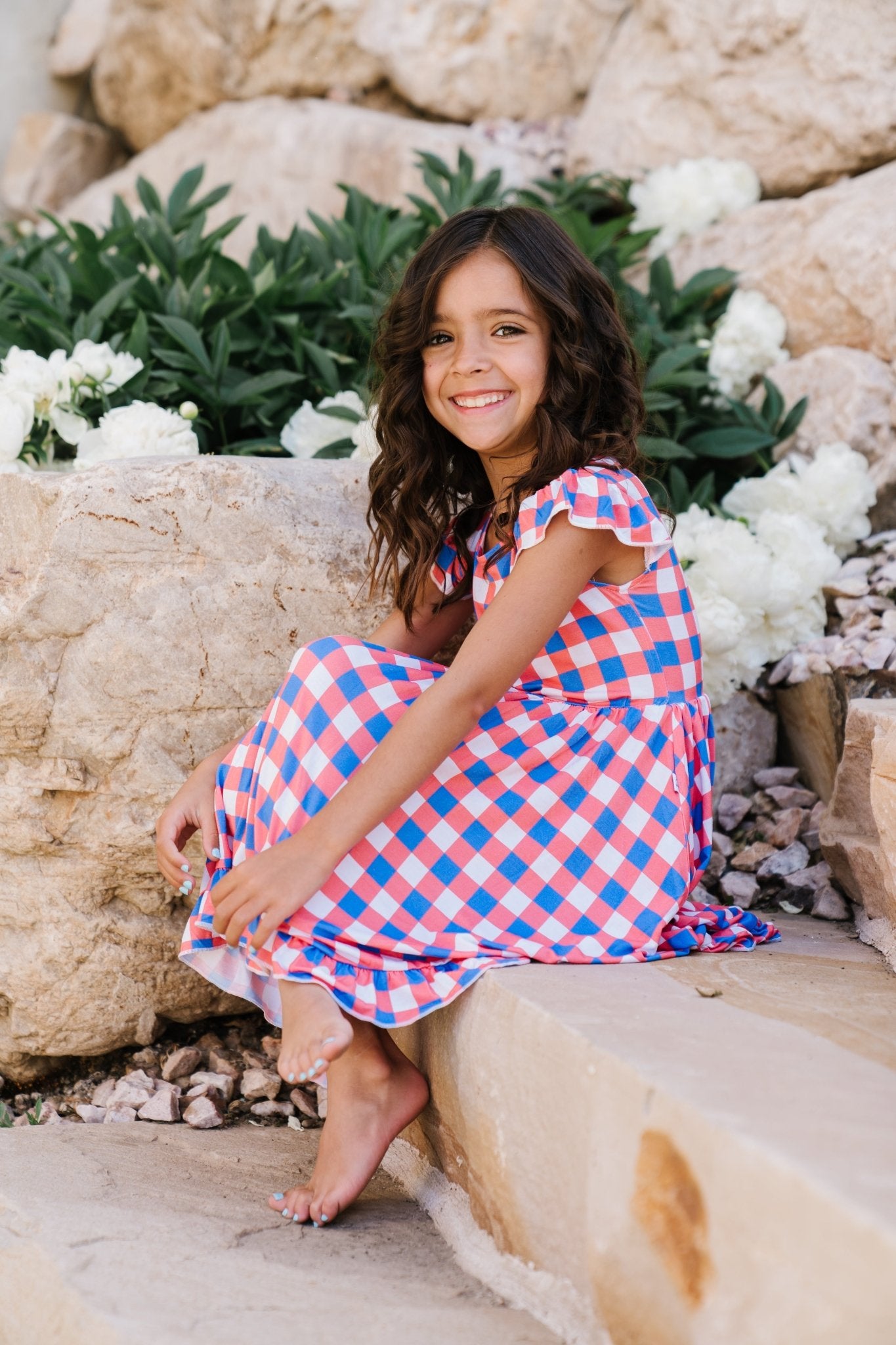 RED, WHITE & TRUMAN DREAM RUFFLE DRESS - Mack & Harvie