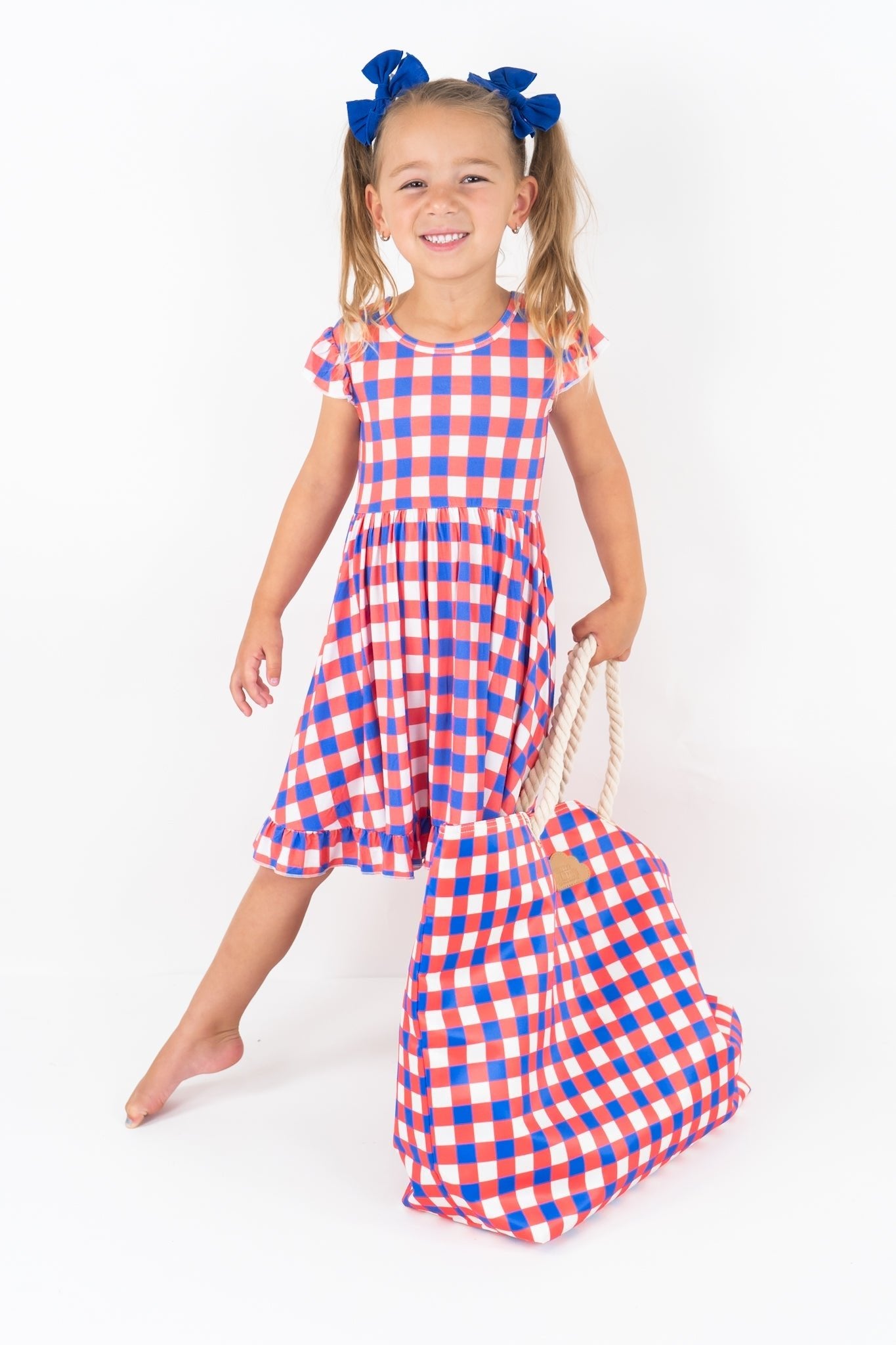 RED, WHITE & TRUMAN DREAM RUFFLE DRESS - Mack & Harvie