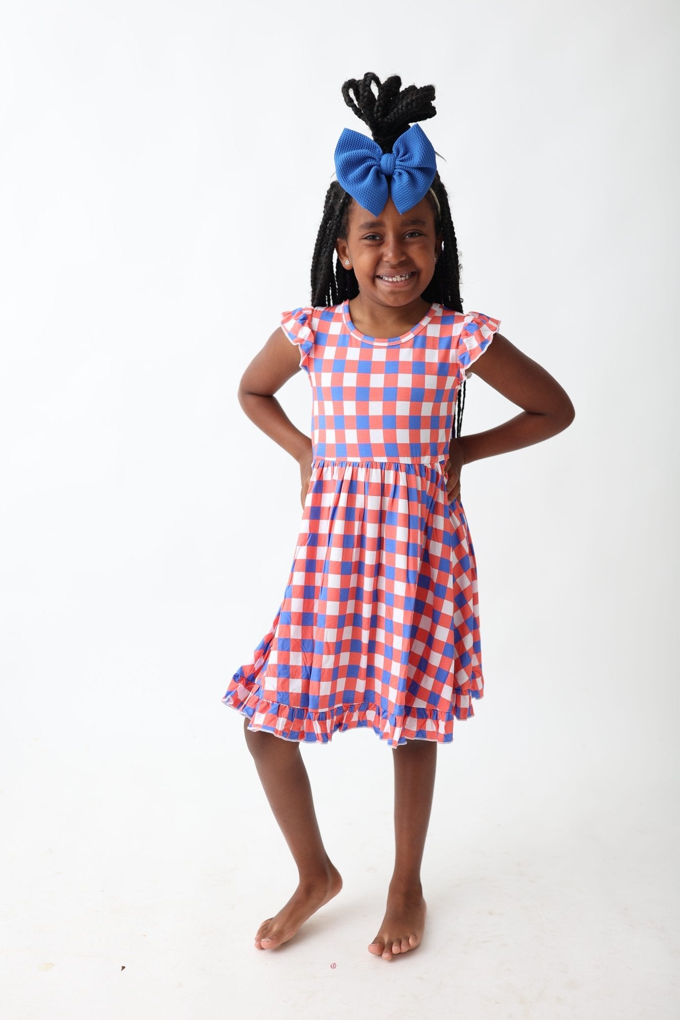 RED, WHITE & TRUMAN DREAM RUFFLE DRESS - Mack & Harvie