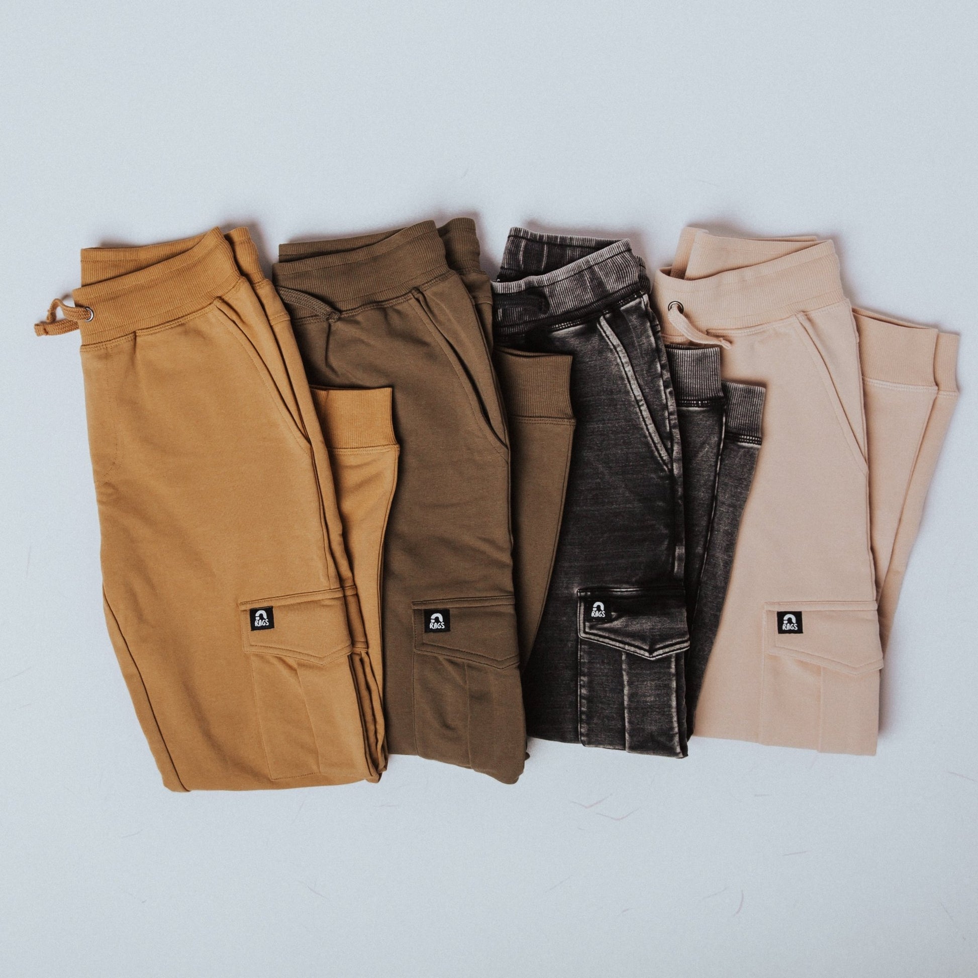 Relaxed Fit Cargo Joggers - Cream - Mack & Harvie