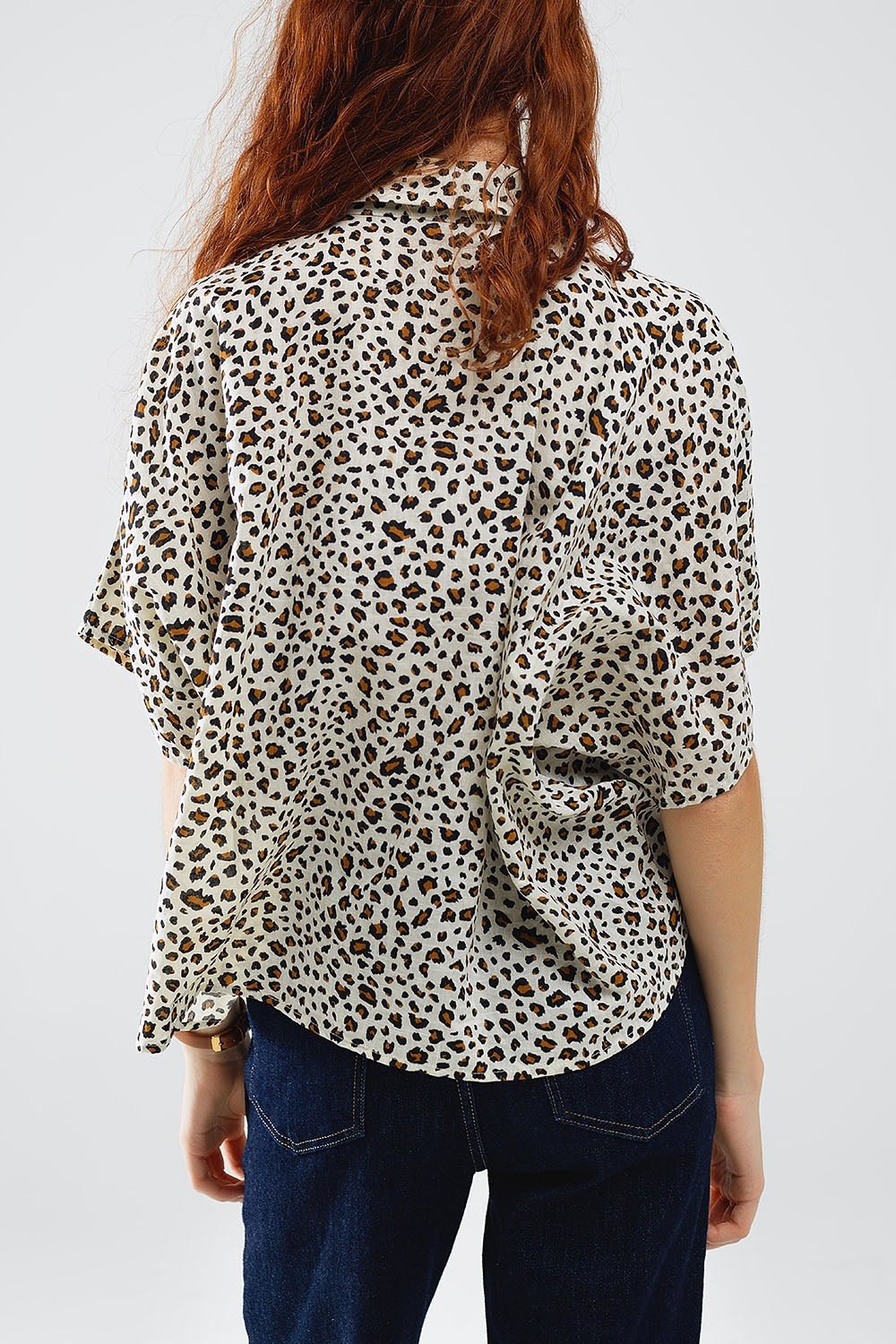 Relaxed Oversized Leopard Print Short Sleeves Shirt - Mack & Harvie