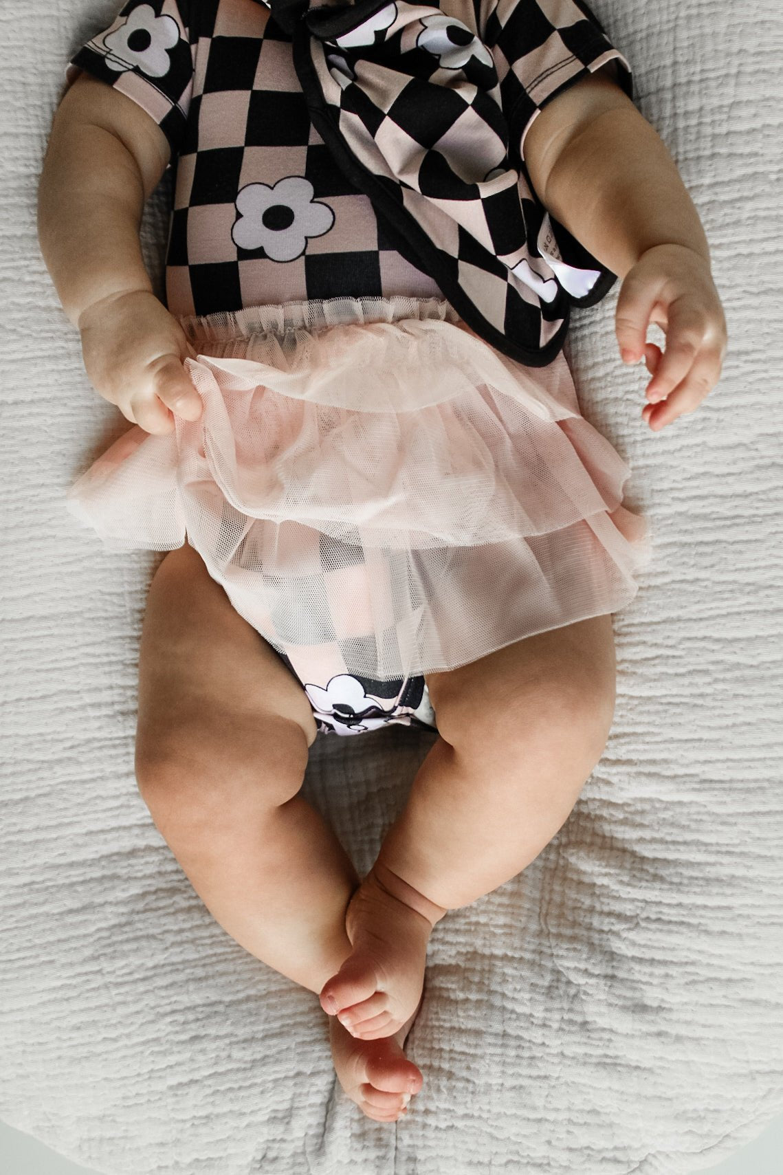 RETRO DAISY CHECKS DREAM TUTU BODYSUIT DRESS - Mack & Harvie