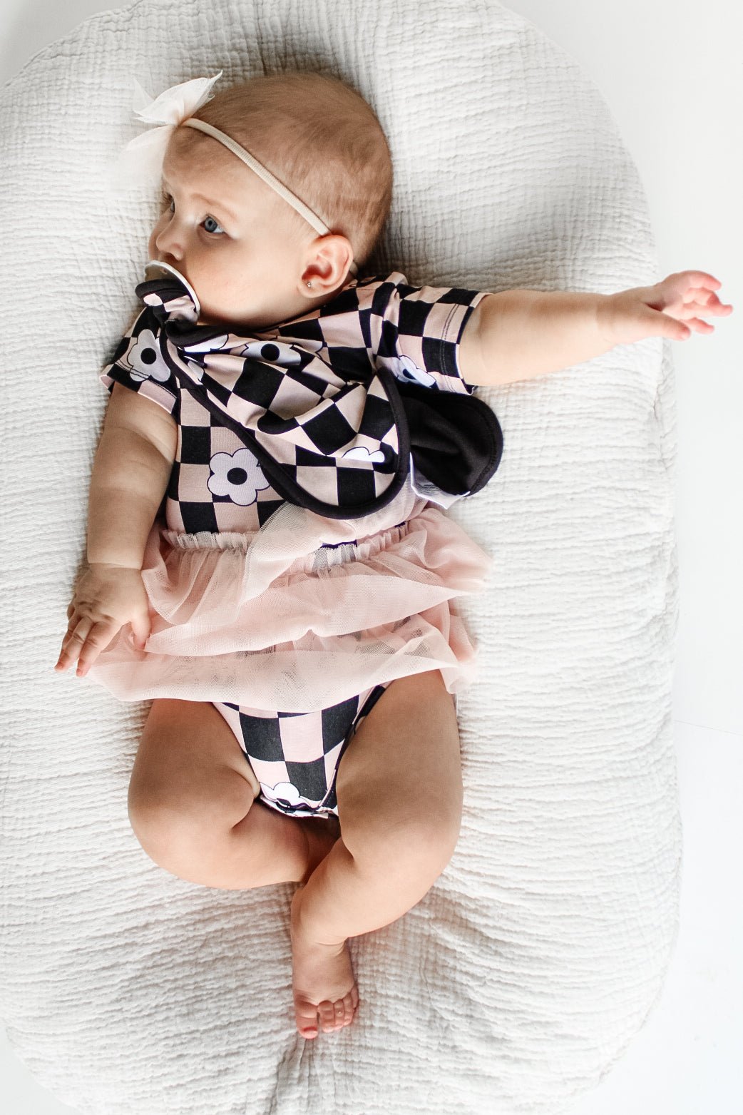 RETRO DAISY CHECKS DREAM TUTU BODYSUIT DRESS - Mack & Harvie