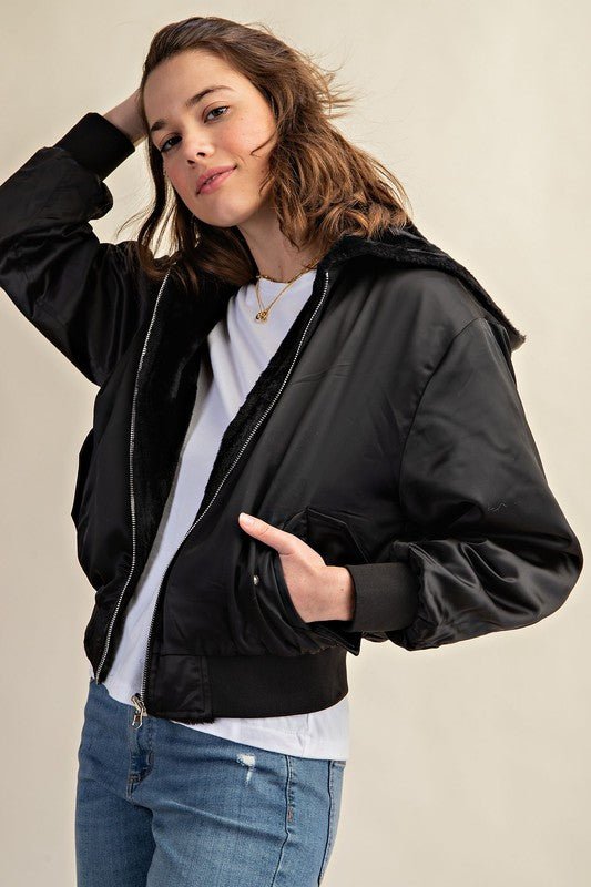 REVERSIBLE ALL WEATHER FUR LINED BOMBER JACKET - Mack & Harvie