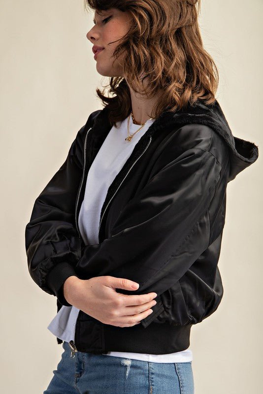 REVERSIBLE ALL WEATHER FUR LINED BOMBER JACKET - Mack & Harvie