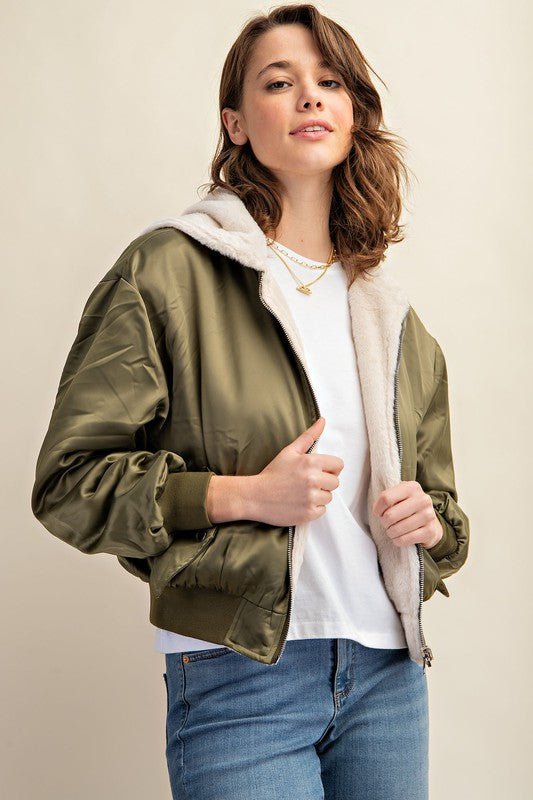 REVERSIBLE ALL WEATHER FUR LINED BOMBER JACKET - Mack & Harvie