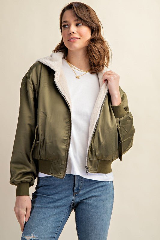 REVERSIBLE ALL WEATHER FUR LINED BOMBER JACKET - Mack & Harvie