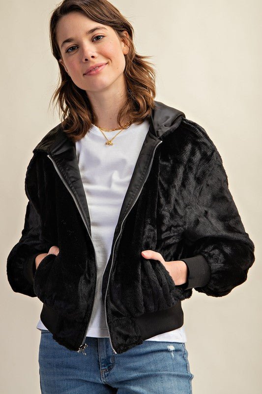 REVERSIBLE ALL WEATHER FUR LINED BOMBER JACKET - Mack & Harvie