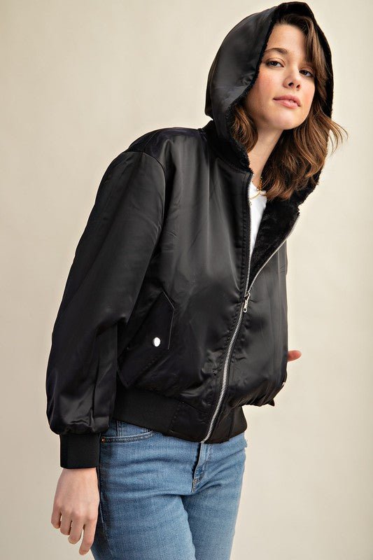 REVERSIBLE ALL WEATHER FUR LINED BOMBER JACKET - Mack & Harvie