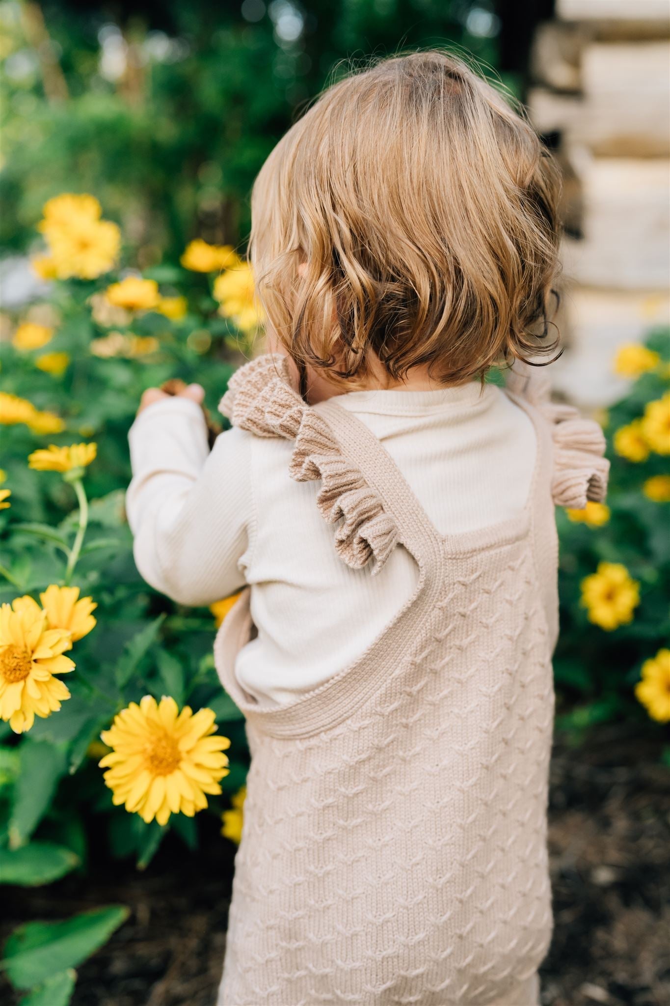 Ruffle Knit Overalls - Mack & Harvie