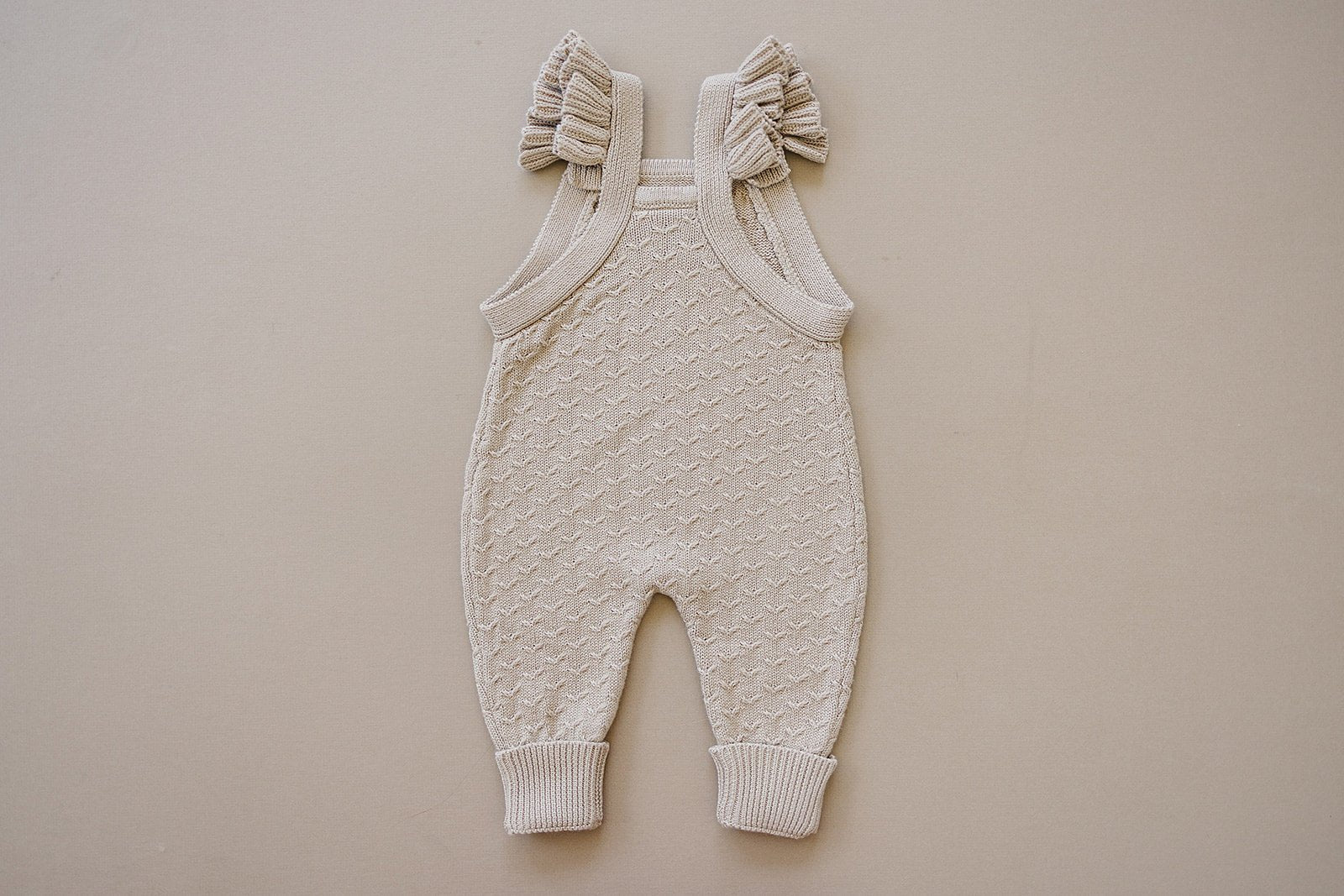 Ruffle Knit Overalls - Mack & Harvie