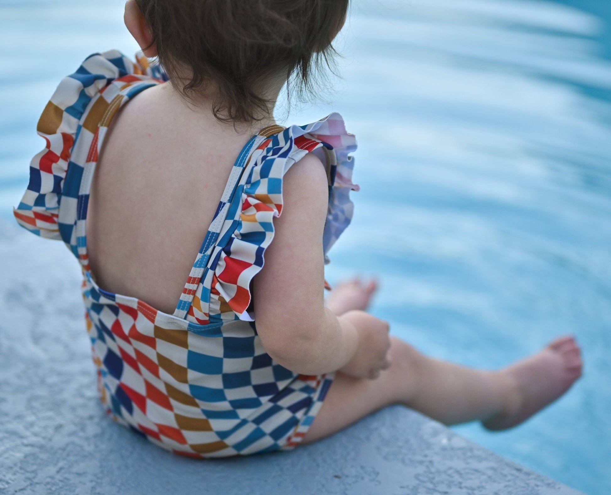 RUFFLE SWIMSUIT- Groovy Check - Mack & Harvie