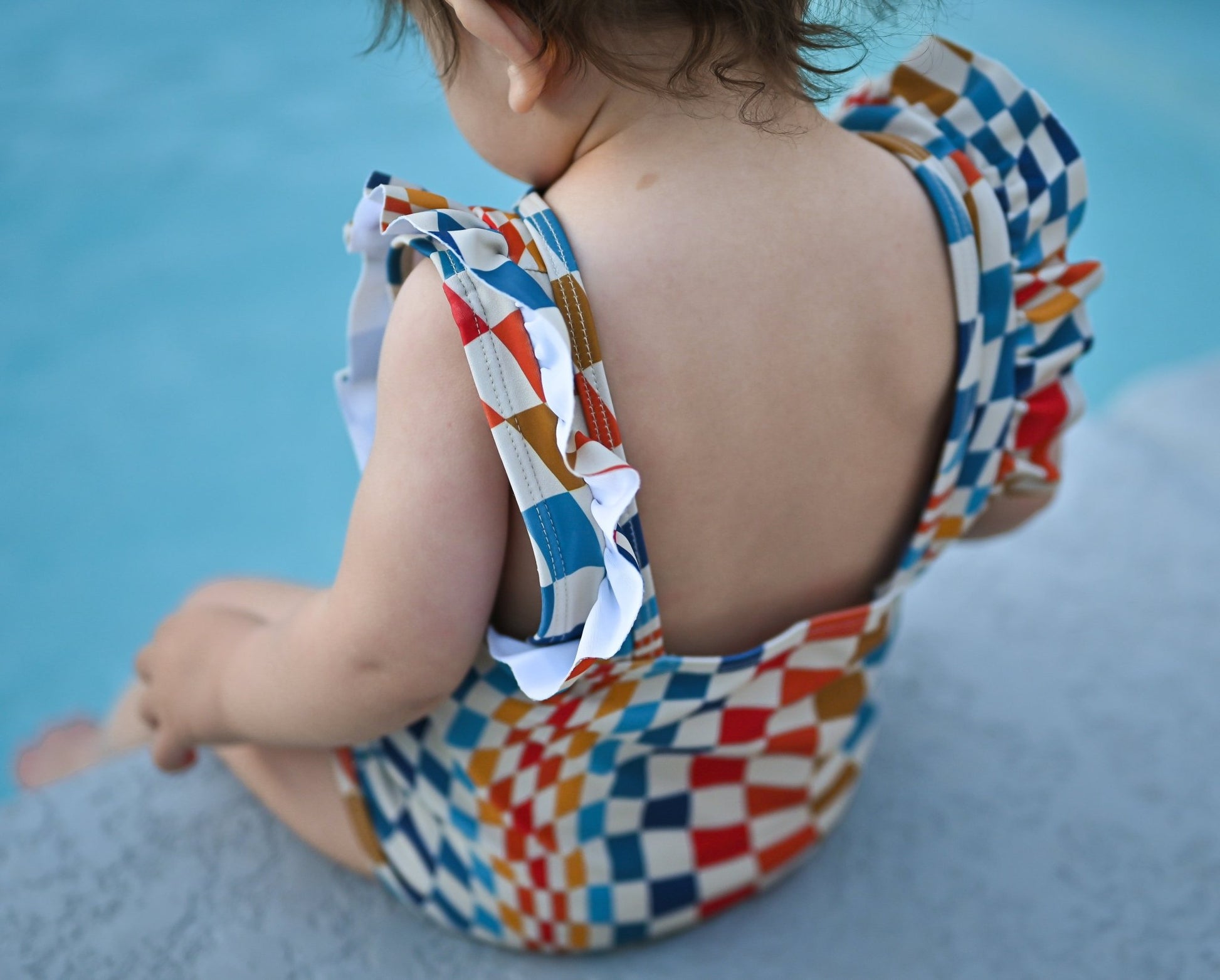 RUFFLE SWIMSUIT- Groovy Check - Mack & Harvie