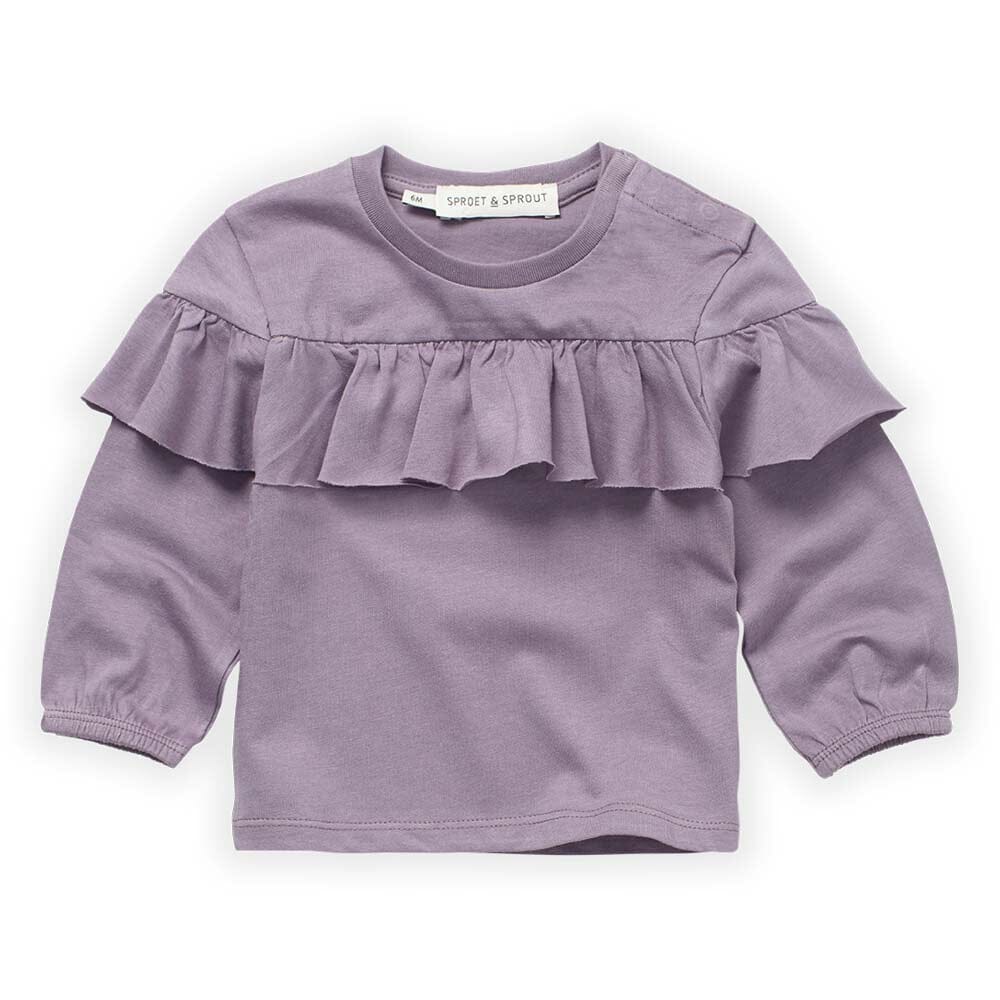 Ruffle Tee Shirt - Ice Purple - Mack & Harvie