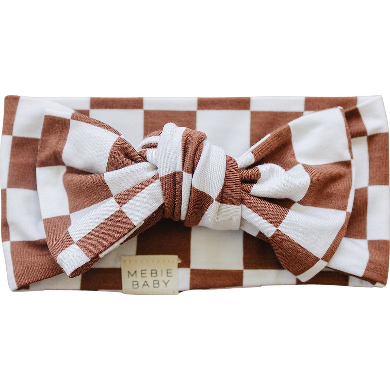 Rust Checkered Bamboo Head Wrap - Mack & Harvie