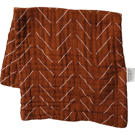 Rust Mudcloth Burp Cloth - Mack & Harvie