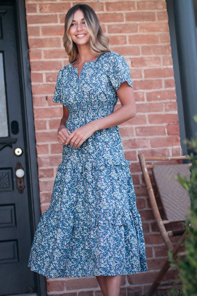 Ruya Dress in Blue - Mack & Harvie