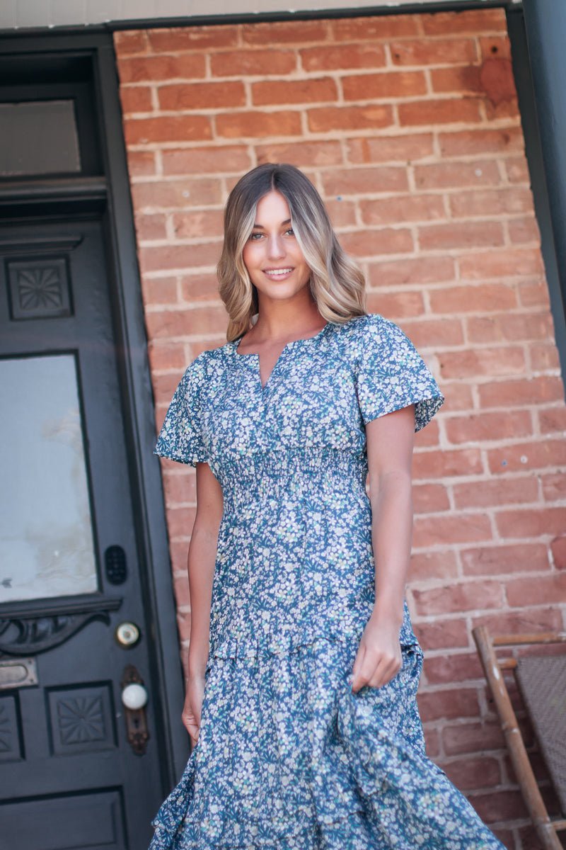 Ruya Dress in Blue - Mack & Harvie