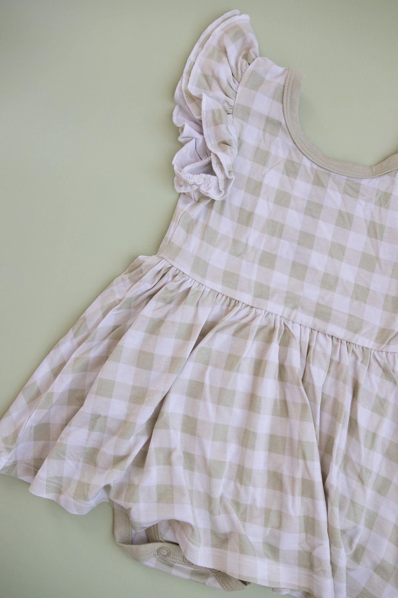 SAGE GINGHAM DREAM BODYSUIT DRESS - Mack & Harvie