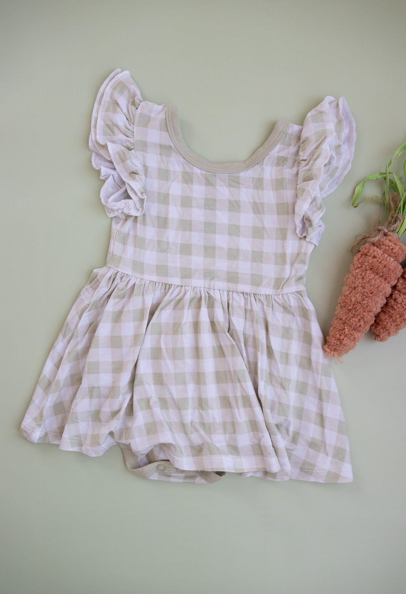 SAGE GINGHAM DREAM BODYSUIT DRESS - Mack & Harvie