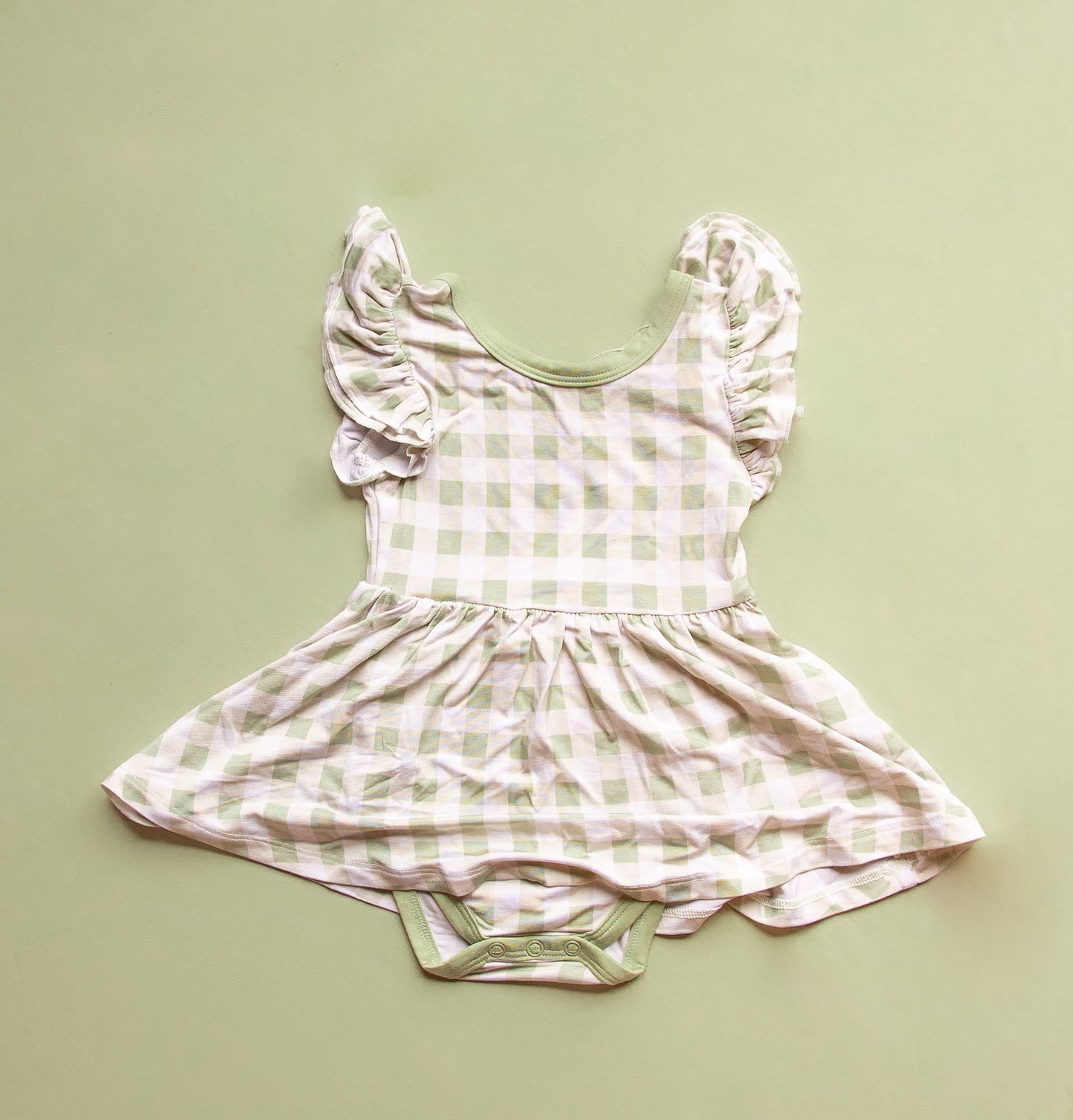 SAGE GINGHAM DREAM BODYSUIT DRESS - Mack & Harvie