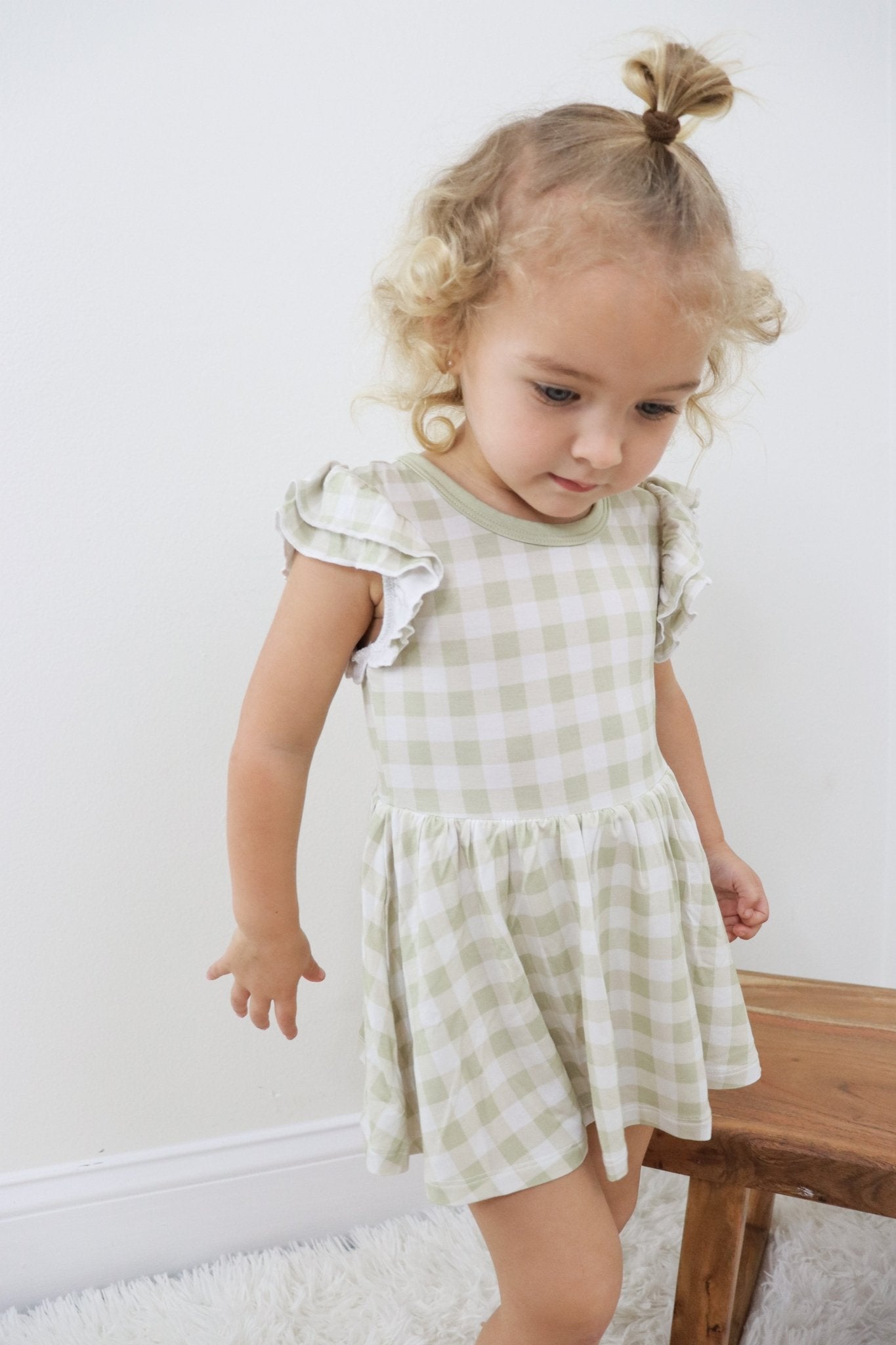 SAGE GINGHAM DREAM BODYSUIT DRESS - Mack & Harvie