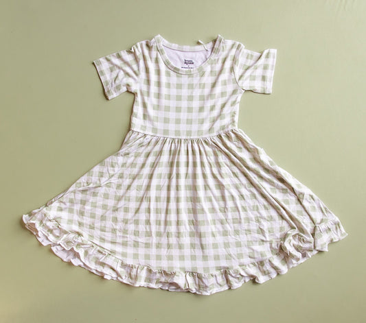 SAGE GINGHAM DREAM RUFFLE DRESS - Mack & Harvie